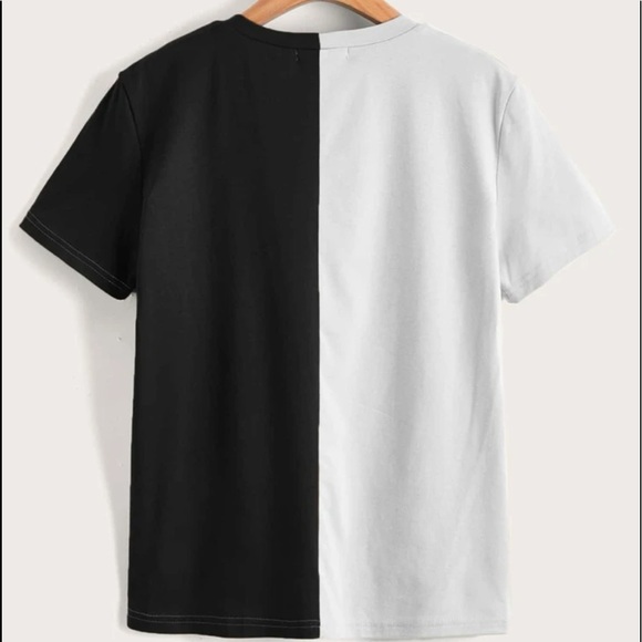 Color Block Smiley Face Tee Size L - Picture 4 of 5